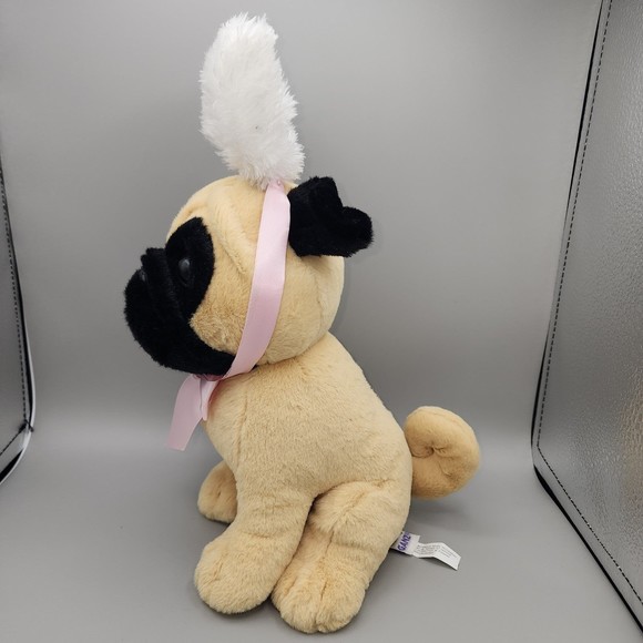 Ganz Easter Pug Plush Puppy Dog Bunny Ears Realistic Stuffed Animal Toy - Picture 5 of 12